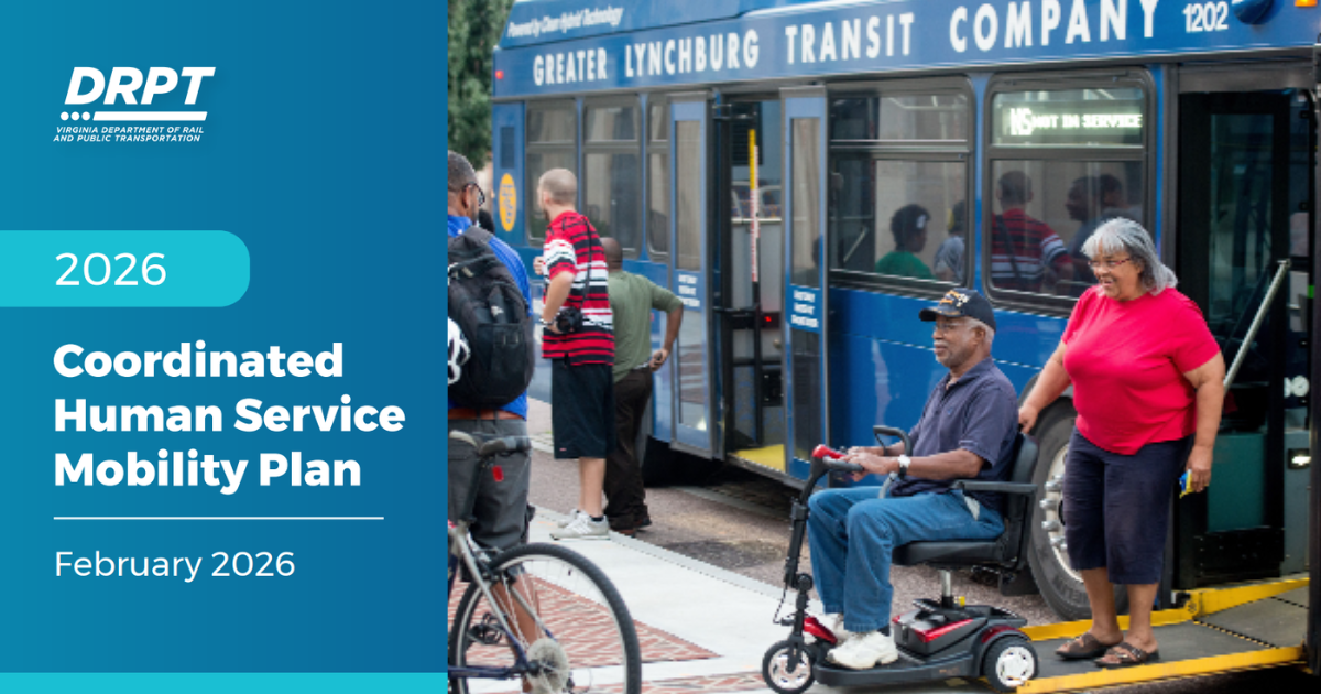 DRPT's 2026 Coordinated Human Service Mobility Plan is available now
